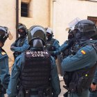 Operativo de la Guardia Civil en el momento de la detención.