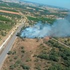 Incendio forestal cerca de Castrillo de los Polvazares (León)