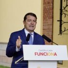 El presidente de la Junta de Castilla y León, Alfonso Fernández Mañueco, en la rueda de prensa de inicio del curso político.