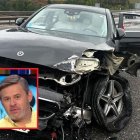Imagen del vehículo accidentado en el que viajaba Miki Nadal