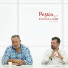 Eduardo Morán, Luis Tudanca y Ana Sánchez en la reunión de la Comisión Ejecutiva Autonómica del PSOECyL.