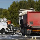 Accidente en la N-VI en Carracedelo (León)