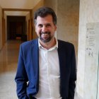 El portavoz socialista Luis Tudanca en el Pleno de las Cortes.
