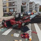 Estado en el que quedó uno de los vehículos implicados en el aparatoso accidente.