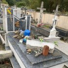 Estado en el que se encontraban varias de las tumbas que fueron dañadas por el detenido