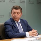 El consejero de la Presidencia, Luis Miguel González Gago, en rueda de prensa