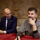 El secretario general del Partido Socialista de Castilla y León, Luis Tudanca con el alcalde, José Antonio Díez, en una imagen reciente