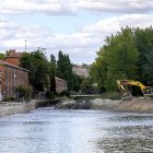 Obras en la dársena del Canal de Castilla en Valladolid, en una foto de archivo. ICAL