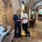 Roberto Simal y Nauzet Betancort, en el comedor del restaurante El Hilo de Ariadna