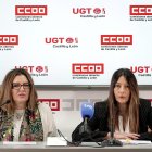 Yolanda Martín y Victoria Zumalacárregui presentan el manifiesto y las propuestas sindicales en materia de violencia de género con motivo del 25N. ICAL