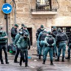 Efectivos de la Guardia Civil en en lugar del suceso, donde falleció un varón por herida de arma blanca. ICAL
