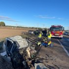 Accidente con un fallecido y un herido este lunes en La Pedraja de Portillo (Valladolid).