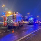 Efectivos desplazados tras el accidente en la M-50