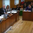 Rafael Delgado en una de las sesiones del juicio, junto a Begoña Hernández.