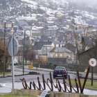 Localidad nevada en la provincia de León.