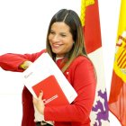 La vicesecretaria general del PSOECyL, Nuria Rubio, en el balance del Debate sobre el Estado de la Comunidad.