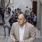 José Luis Aceves, ayer en un rincón de Segovia en el día del congreso provincial.