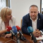 La consejera de Industria, Comercio y Empleo, Leticia García, y el presidente de la Diputación de León, Gerardo Álvarez.