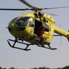 Helicóptero del dispositivo de búsqueda del varón desaparecido en Santa Cruz del Valle Urbión (Burgos).