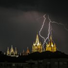 Imagen de archivo de una tormenta veraniega en León.