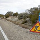 Obras en la calzada de la A-62 Valladolid-Salamanca en una foto de archivo.