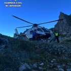Imagen del helicóptero en el rescate