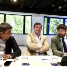 Carlos Mazón, Alfonso Fernández Mañueco y Fernando López Miras, en el Comité Ejecutivo Nacional del PP.