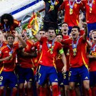 La Selección Española tras ganar la Eurocopa.