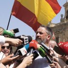 Santiago Abascal durante una anterior visita a Salamanca, en una foto de archivo.
