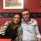 Miriam Andrés y Eduardo Madina, en una de las imágenes publicadas en X por la alcaldesa de Palencia.