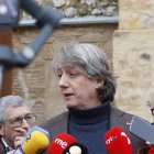 El secretario general del PSOECyL, Carlos Martínez, en la atención a medios de comunicación