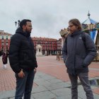 Miguel Ángel Llamas (i) y Pablo Fernández, antes de atender a los medios en Valladolid.