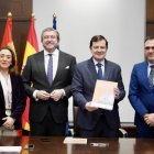 María González Corral, Isidoro J. Alanís, Alfonso Fernández Mañueco y Santiago Miguel Casado.