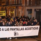 Manifestación contra las pantallas acústicas respaldada por todos los grupos políticos del Ayuntamiento de Palencia