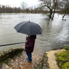 Crecida del río Águeda a su paso por Ciudad Rodrigo (Salamanca).