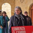 Carlos Martínez, en el atril montado para su comparecencia ante los medios en Soria.