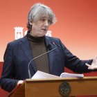 Carlos Martínez, el día de su intervención ante los medios en el Ayuntamiento de Soria motivo del varapalo del a Junta Electoral.