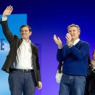 Alberto Núñez Feijóo y Alfonso Fernández Mañueco en la presentación de candidaturas para las próximas elecciones a las Cortes de Castilla y León del 15 de marzo.