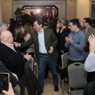 El candidato a la reelección a la Presidencia de la Junta de Castilla y León, Alfonso Fernández Mañueco, clausura en Palencia la junta directiva provincial del PP