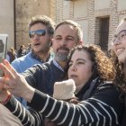 El líder de Vox, Santiago Abascal, en un acto preelectoral en Arévalo