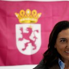 La candidata de la Unión del Pueblo Leonés a la presidencia de la Junta, Alicia Gallego, durante la presentación del programa electoral en Ponferrada.