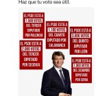 Imagen con las estimaciones de votos que necesita el PSOE para sumar procuradores.