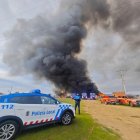 Dotaciones de seguridad en las inmediaciones del suceso.