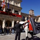 Celebración del pregón a caballo organizado por la Cofradía de las Siete Palabras de Jesús en la Cruz