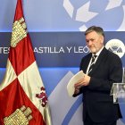 El presidente de las Cortes de Castilla y León, Francisco Vázquez, comparece tras la la ronda de consultas.