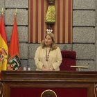 Cristina Ayala, alcaldesa de Burgos, la mañana de este viernes en el Ayuntamiento.