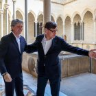 Carlos Martínez y Salvador Illa antes de su reunión en Cataluña.