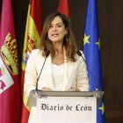 Adriana Ulibarri, en un momento de su discurso en los Premios Diario de León a los Valores Humanos.