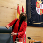 La consejera de Educación, Rocío Lucas, comparece ante la Comisión de Economía y Hacienda de las Cortes de Castilla y León para explicar el Proyecto de Ley de Presupuestos.