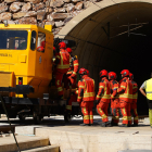 Adif lleva a cabo un simulacro de emergencia con un tren de mercancías como paso previo a la puesta en servicio de la Variante de Pajares de la Línea de Alta Velocidad León-Asturias.- ICAL